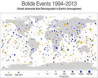 New Map Shows Frequency of Small Asteroid Impacts