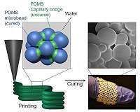 New technique enables 3-D printing with paste of silicone particles in water