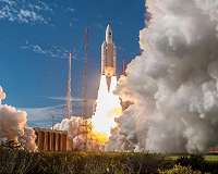 Arianespace orbits four more Galileo satellites, as Ariane 5 logs its 99th mission