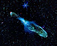 Spitzer Spies A Stellar Bubble Blower