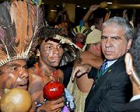 Brazil's indigenous leader Raoni: youths losing their culture