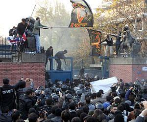 Protesters storm British embassy in Iran