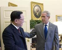 Bush, Chinese Official Agree On Strong Measures On North Korea