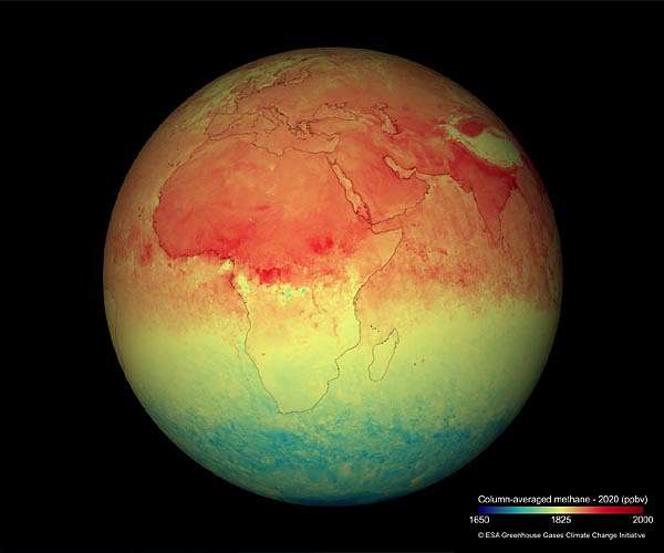 Sentinel-5P data used in new methane detection system