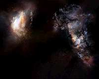 Massive Primordial Galaxies Found in 'Halo' of Dark Matter