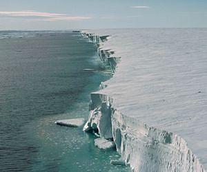 Warm ocean water melting Antarctic ice from bottom