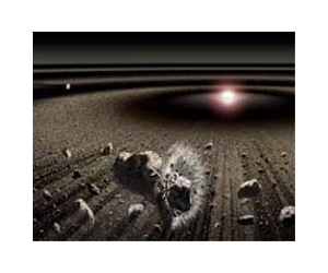 Meteor storm shaped early solar system