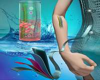IV and cellular fluids power flexible batteries