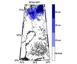SMOS detects freezing soil as winter takes grip