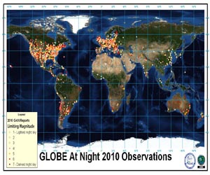Globe At Night Tracks Light Pollution
