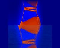 Electrons slide through the hourglass on surface of bizarre material