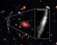 Hubble pushed beyond limits to spot clumps of new stars in distant galaxy
