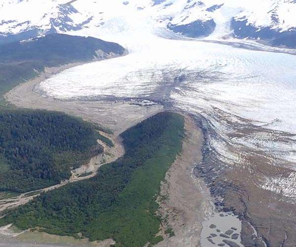 Glacial microclimates mimic climate change