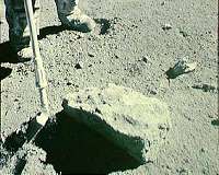 Analysis of a 'rusty' lunar rock suggests the moon's interior is dry