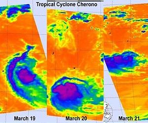 NASA IR Satellite Imagery Shows Cyclone Cherono Dwindling