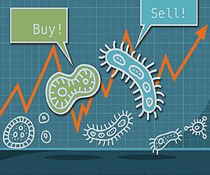 Microbes buy low and sell high