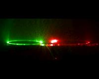 Solid-state proteins maximize the intensity of fluorescent-protein-based lasers