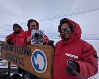 Antarctic Selfie's Journey to Space via Disruption Tolerant Networking