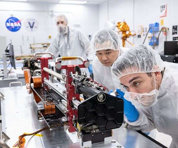 TRIDENT drill integrated into VIPER lunar rover