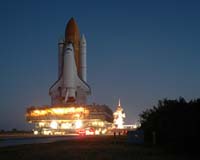 Space Shuttle Discovery Arrives At Launch Pad