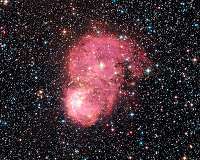 Festive nebulae light up Milky Way Galaxy satellite