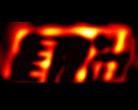 Acoustic imaging with outline detection