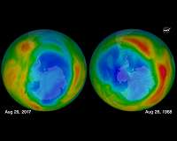 Warm Air Helped Make 2017 Ozone Hole Smallest Since 1988