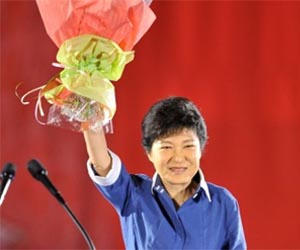 South Korea swears in first female president