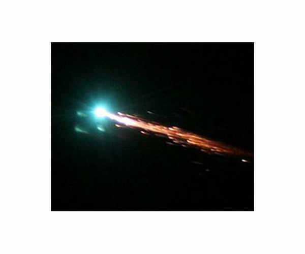 Great balls of fire! 'Rocket debris' lights up Japan night