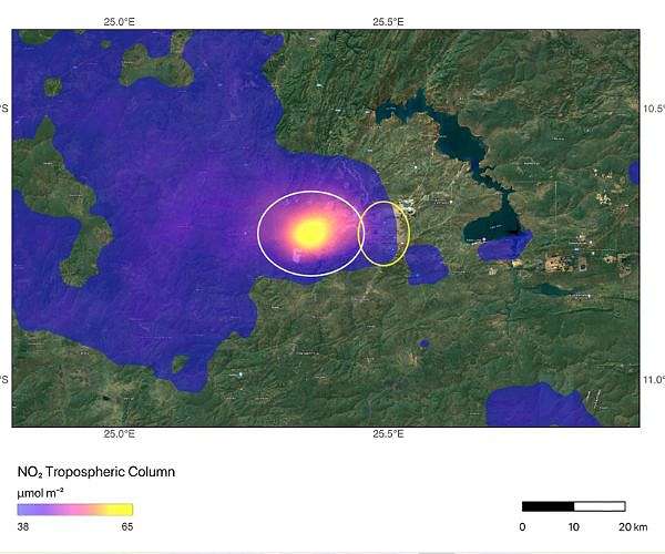 Monitoring African copper and cobalt mining emissions from space