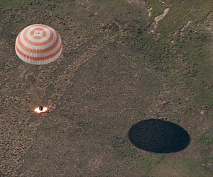 Space crew returns to Earth from ISS