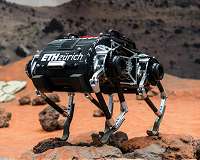 SpaceBok robotic hopper being tested at ESA's Mars Yard