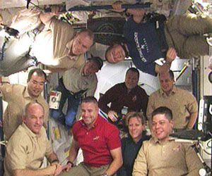 Shuttle Endeavour docks with International Space Station