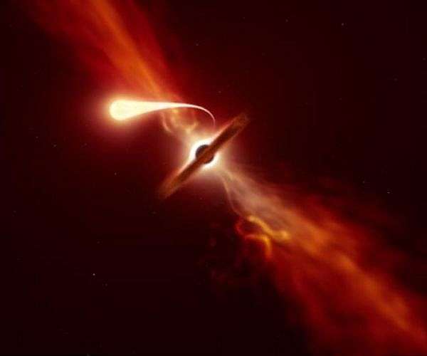 Astronomers witness energetic switch on of black hole