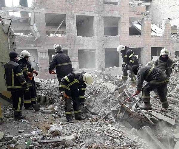 7 killed, including 3 children, as Russian drone strike ignites fire in Kharkiv