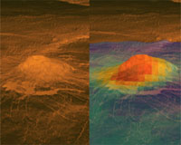 Recently Active Lava Flows on Eastern Flank of Idunn Mons on Venus