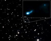 Glow from the Big Bang Allows Discovery of Distant Black Hole Jet