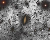 Embryonic Galaxy Immersed in Giant Cloud of Cold Gas