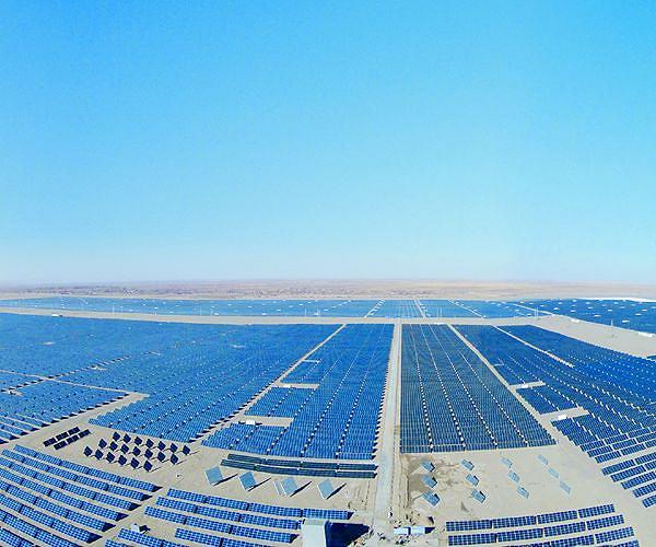 Glimmering sea of solar as China expands desert installation