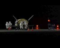 X-37B shows its backside