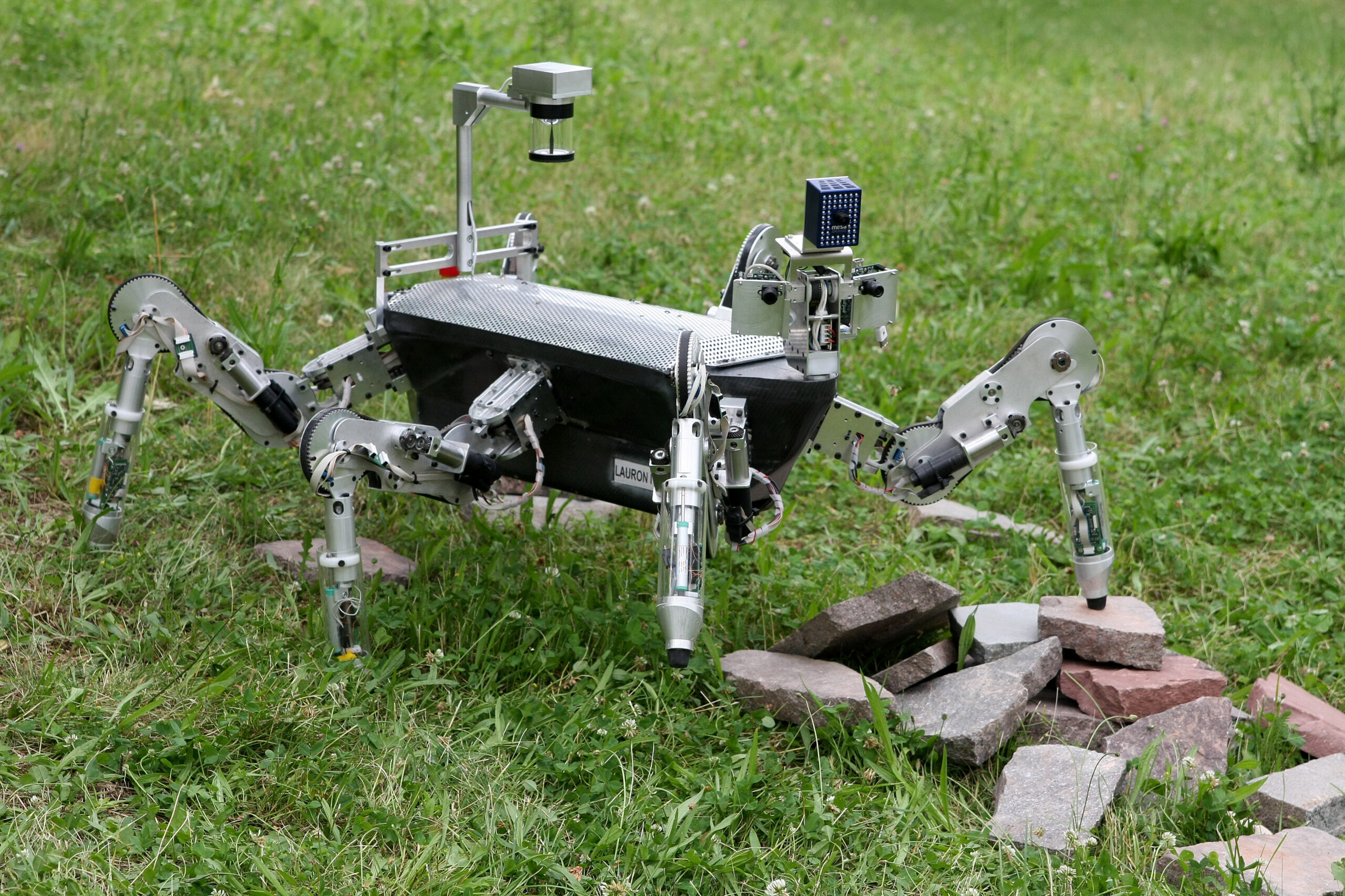 Portuguese students Marta Bernardino and Sebastião Mendonça built Trovador, a six-legged planting robot that in early tests set saplings about 28 percent faster than people with roughly 90 percent survival